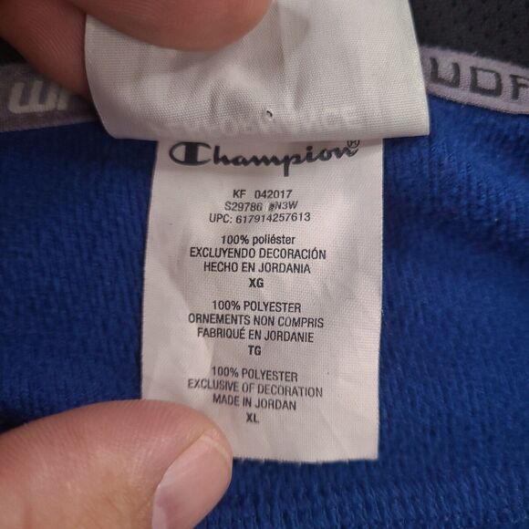 Disney Run Champion Performance Jacket Hoodie XL Mickey Blue Broken Zipper - Picture 5 of 16